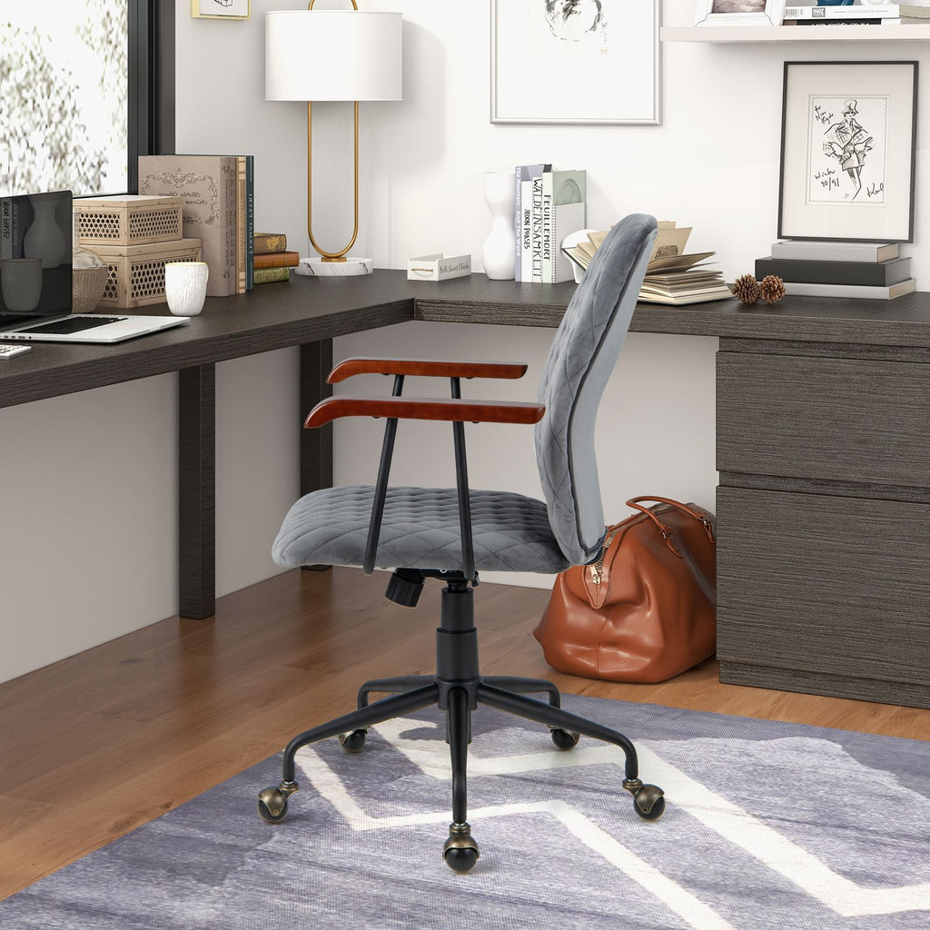 Adjustable Velvet Rocking Leisure Chair with Padded Seat