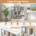 8-Cube Bookshelf with 2 Anti-Tipping Kits and Display Shelf for Home