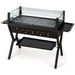 Charcoal Barbecue Grill with Wind Guard & Seasoning Racks
