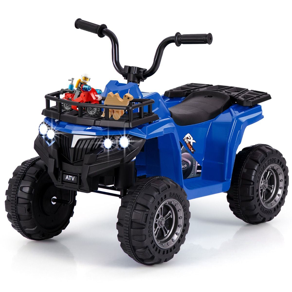 6V Kids Quad Ride-On – One-Button Start ATV with Tread Tires & MP3 Player