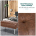 Leather Tufted Upholstered Ottoman Bench for Living Room Entryway