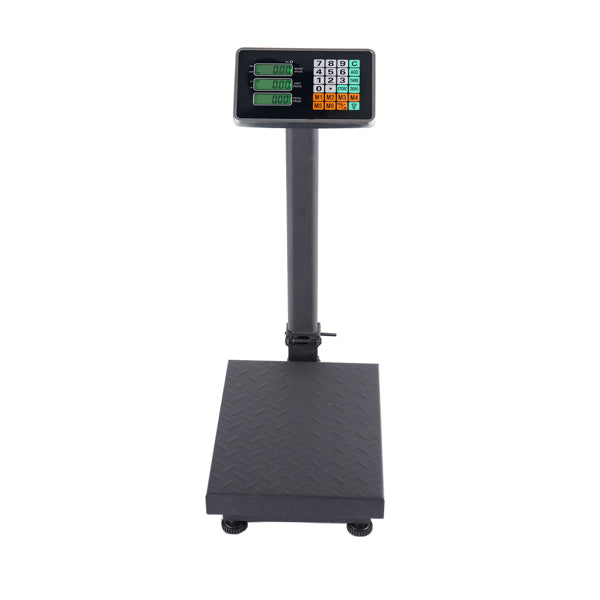 100kg Digital Platform Scale – LCD Floor & Postal Weighing Scale with 30×40cm Steel Plate, Precision Display & UK Plug