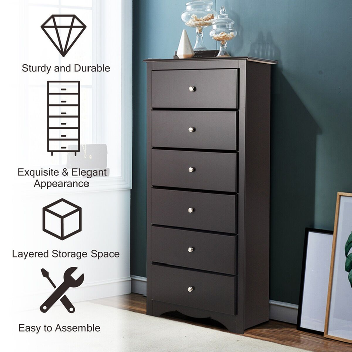 6-Drawer Freestanding Dresser Cabinet