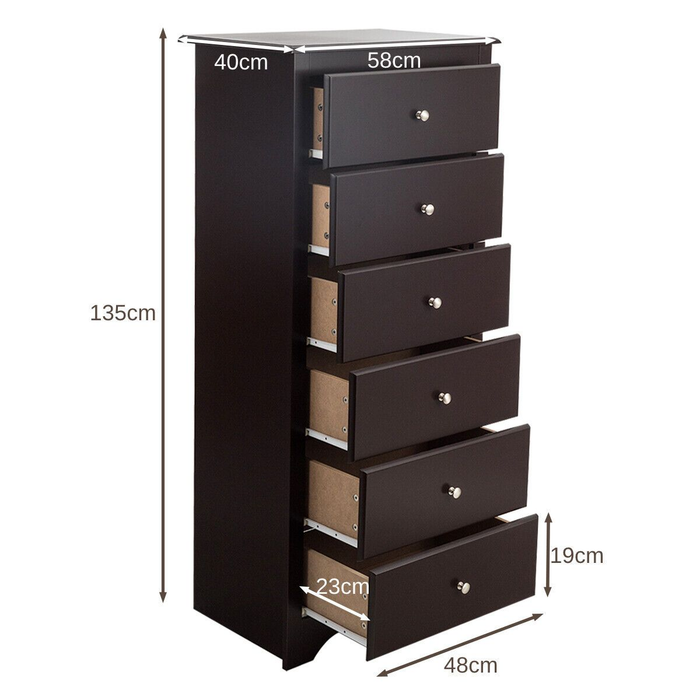 6-Drawer Freestanding Dresser Cabinet