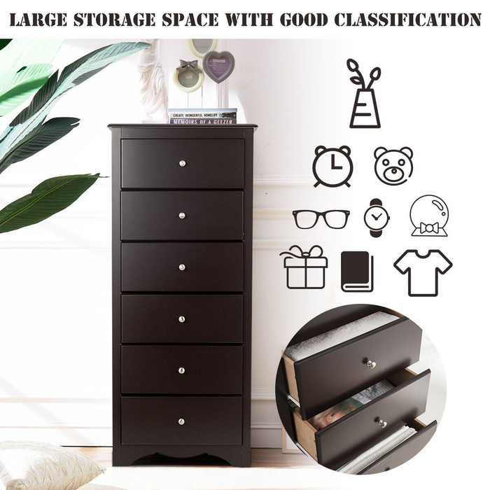 6-Drawer Freestanding Dresser Cabinet