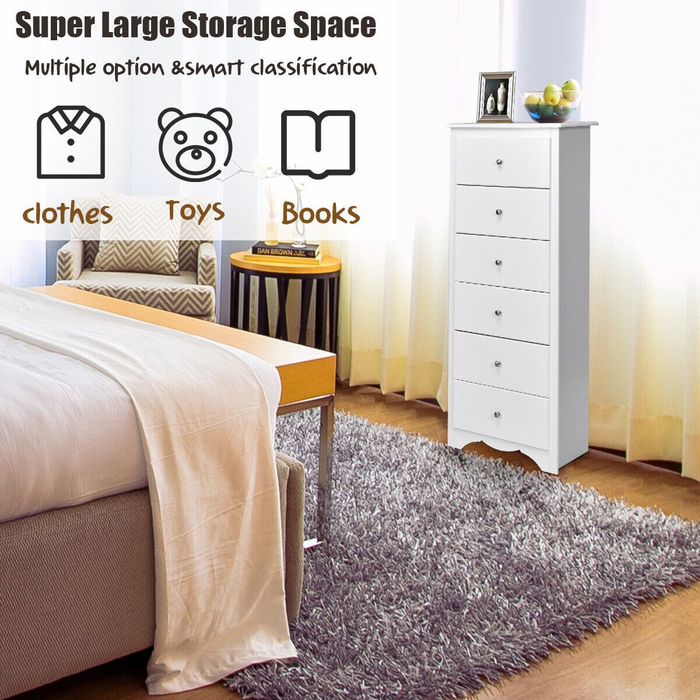 6-Drawer Freestanding Dresser Cabinet
