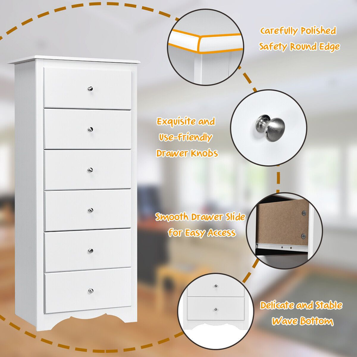 6-Drawer Freestanding Dresser Cabinet