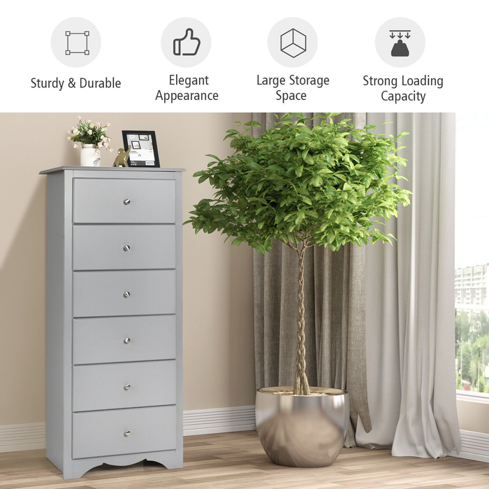 6-Drawer Freestanding Dresser Cabinet