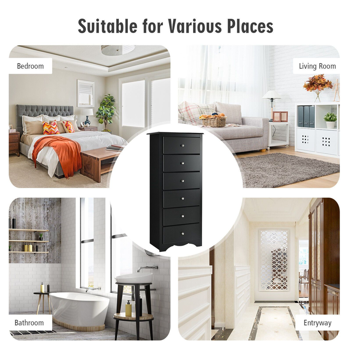 6-Drawer Freestanding Dresser Cabinet