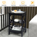 3-Tier Bedside Table with Storage Shelves for Living Room Bedroom