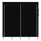 67" Portable Clothes Wardrobe – 12-Shelf Fabric Closet Organiser (Black)