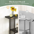 2-Tier Faux Marble Console Table for Entryway Living Room Bedroom