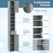 180CM Tall Freestanding Bathroom Cabinet with 2 Doors and 1 Drawer