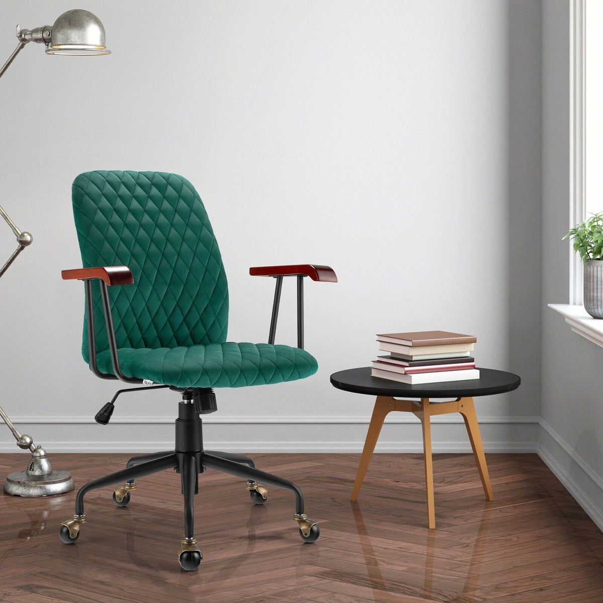 Adjustable Velvet Rocking Leisure Chair with Padded Seat