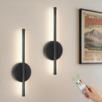 SEDOL 2-Pack Battery Operated Wall Lights Rechargeable Wireless Wall Sconce with Remote Dimmable LED Picture Light with Timer Magnetic Tool-Free Installation for Bedroom and Hallway