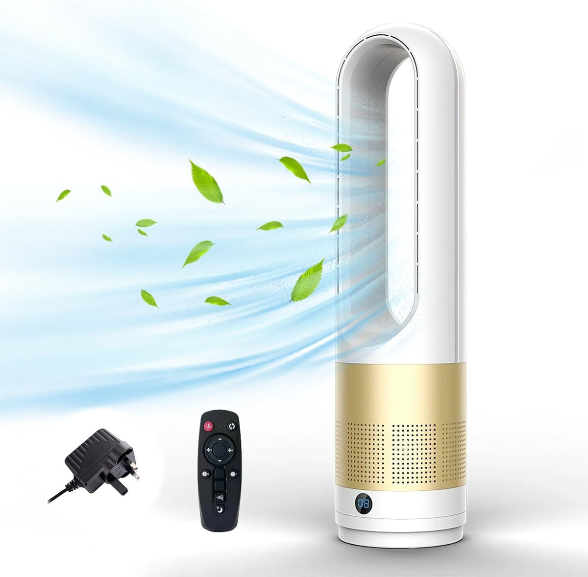 SEDOL Bladeless Portable Air Conditioner Mini USB Evaporative Air Cooler with 6 Wind Speeds and 6H Timer Silent Desktop Cooling Fan for Bedroom Office and Personal Travel