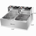 SEDOL Deep Fat Fryer - 2500W Stainless Steel Commercial Electric Deep Fryer