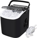 SEDOL Countertop Ice Maker Machine 12kg Quick Portable Ice Machine with Self Cleaning Function 9 Bullet Cubes in 6 Minutes with Handle Scoop and Basket Small and Large Ice Sizes
