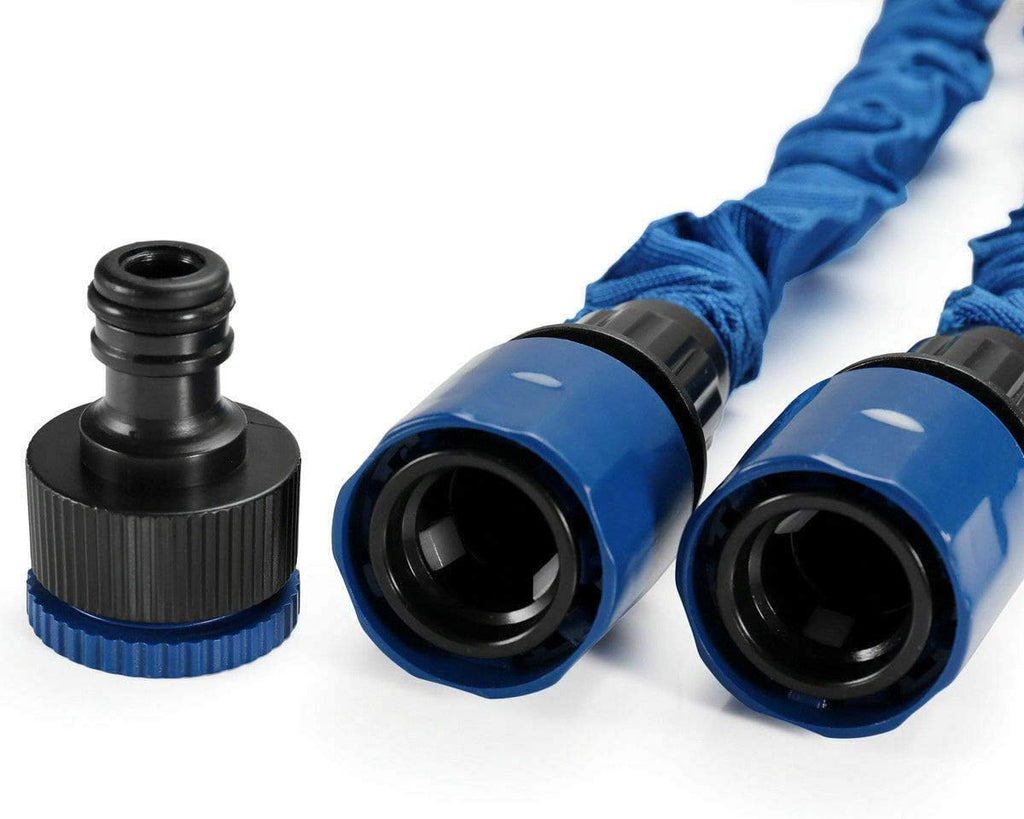 SEDOL 75FT Expandable Garden Hose Pipe Extra Strength Flexible Expanding Water Hose with 7-Function Spray Gun and Universal 1/2" & 3/4" Brass Fittings No-Kink Lightweight Hosepipe