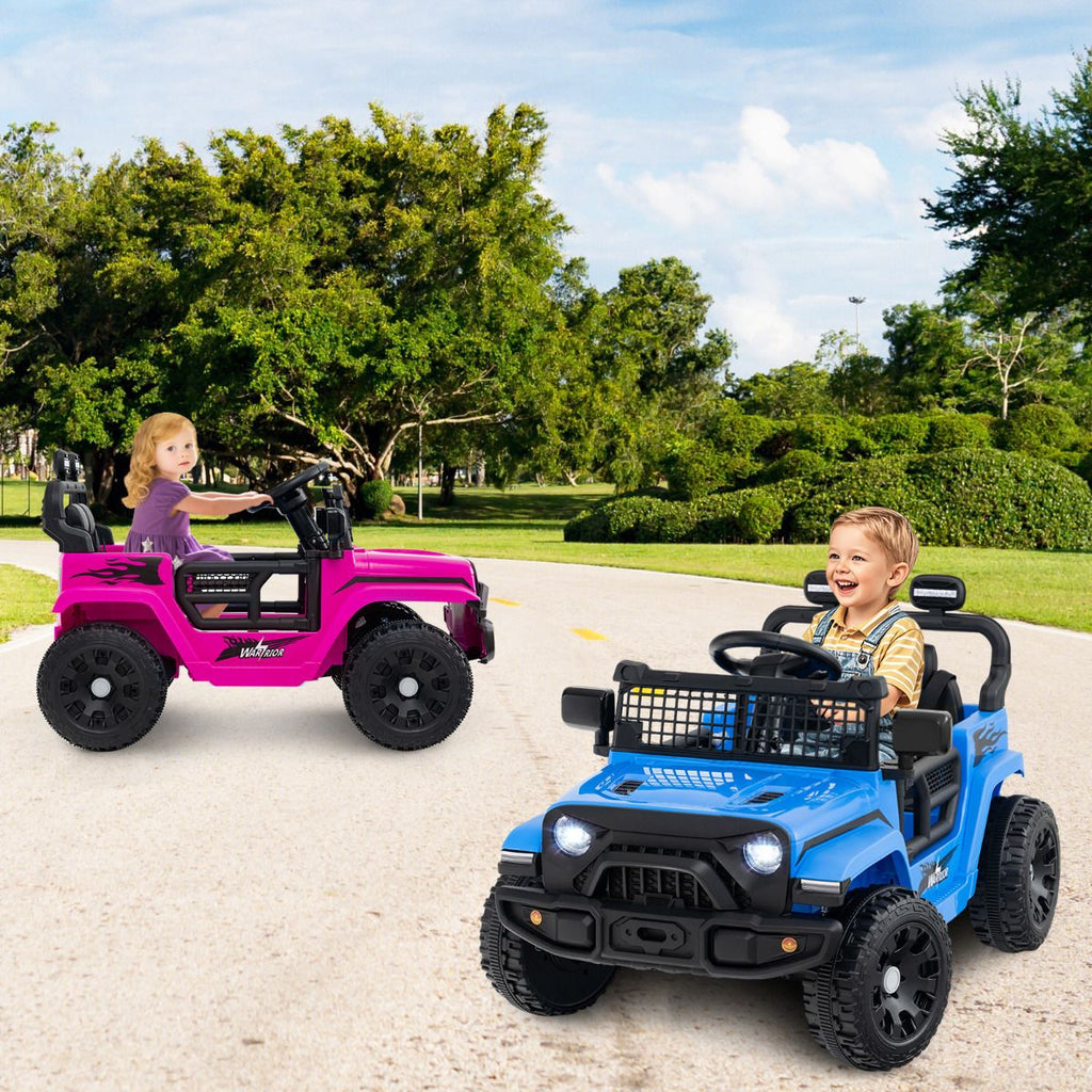 SEDOL 12V Electric Ride-On Truck for Kids with Parental Remote Control Dual 25W Motors All-Terrain Shock Absorbers LED Headlights and Soft-Start Safety System