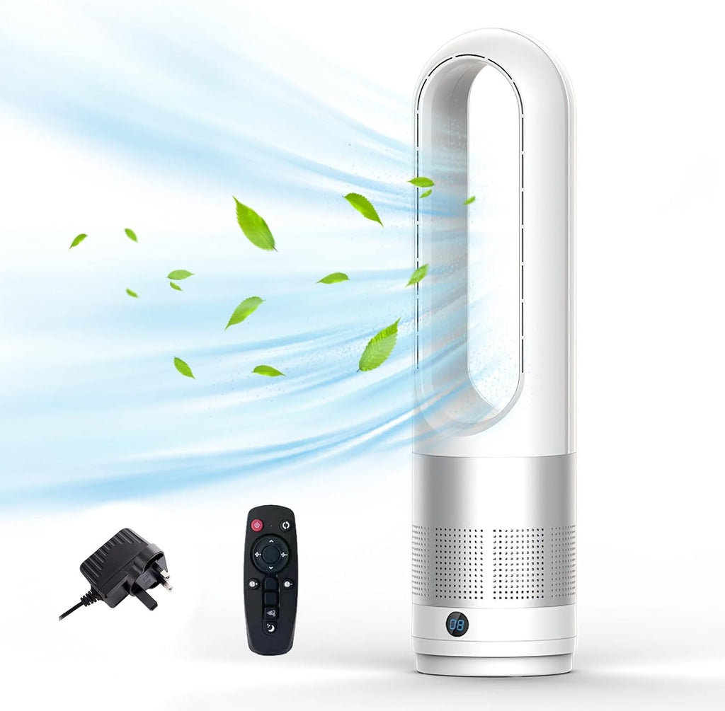 SEDOL Bladeless Portable Air Conditioner Mini USB Evaporative Air Cooler with 6 Wind Speeds and 6H Timer Silent Desktop Cooling Fan for Bedroom Office and Personal Travel
