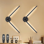 SEDOL 2-Pack Battery Operated Wall Lights Rechargeable Wireless Wall Sconce with Remote Dimmable LED Picture Light with Timer Magnetic Tool-Free Installation for Bedroom and Hallway