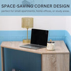 SEDOL Computer Desk - Wellington Compact Corner Desk with Undershelves