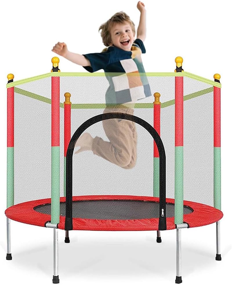 SEDOL 4.6FT Toddler Trampoline with 360° Safety Enclosure Net | 140cm Indoor & Outdoor Kids First Trampoline | Heavy-Duty 200kg Capacity Mini Jumper for Boys & Girls Aged 1-8