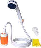 SEDOL Portable Electric Camping Shower | High-Power 4800mAh Rechargeable Battery with 90-Min Runtime | Dual-Speed Flow Control with Shut-Off Valve & IPX7 Waterproof Pump for Pet Bathing Festivals and Hiking