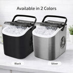SEDOL Countertop Ice Maker Machine 12kg Quick Portable Ice Machine with Self Cleaning Function 9 Bullet Cubes in 6 Minutes with Handle Scoop and Basket Small and Large Ice Sizes