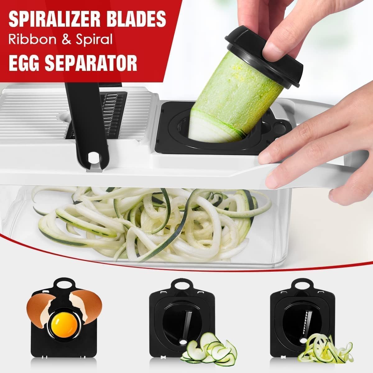 SEDOL 16-in-1 Deluxe Vegetable Chopper and Onion Dicer | Professional Mandoline Slicer with Spiralizer Lemon Squeezer & Egg Separator | Heavy-Duty Stainless Steel Blades & BPA-Free Container