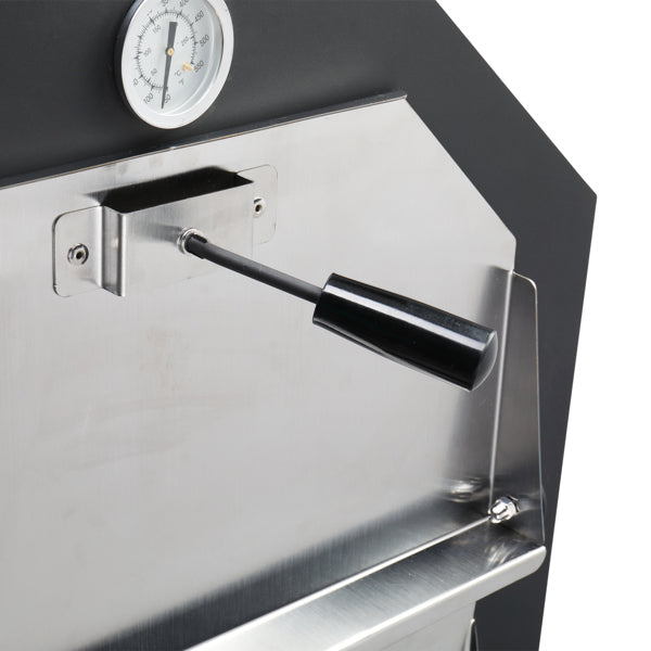 Outdoor Wood-Fired Pizza Oven – Portable Garden Pizza Maker with Stone, Peel & Grill Rack