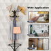 Modern Freestanding Metal Coat Stand with 12 Hooks