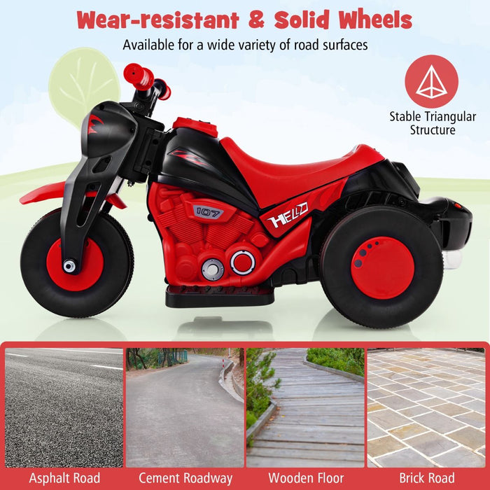 6V Kids Electric Motorcycle – Bubble Maker, Music & LED Headlights