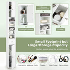 180CM Tall Freestanding Bathroom Cabinet with 2 Doors and 1 Drawer