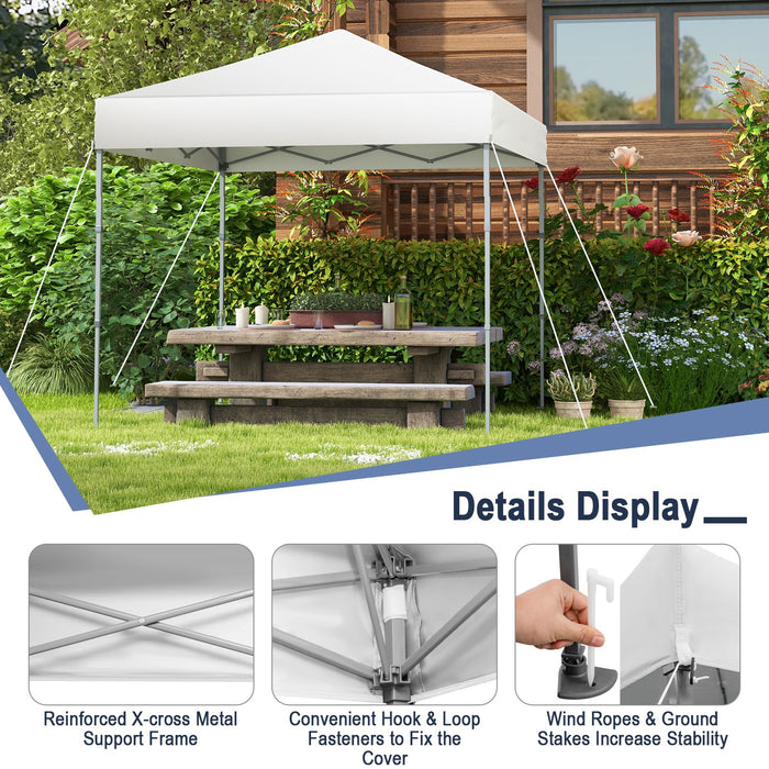 2x2m Pop-Up Canopy Tent with Adjustable Height