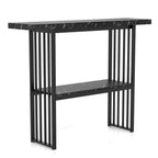 2-Tier Faux Marble Console Table for Entryway Living Room Bedroom