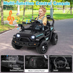 SEDOL 12V Electric Ride-On Truck for Kids with Parental Remote Control Dual 25W Motors All-Terrain Shock Absorbers LED Headlights and Soft-Start Safety System