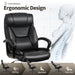 Executive Office Chair Height Adjustable Leather Computer Desk Chair with Rocking Backrest