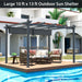 3x4m Outdoor Retractable Pergola with Adjustable Sun Shade Canopy