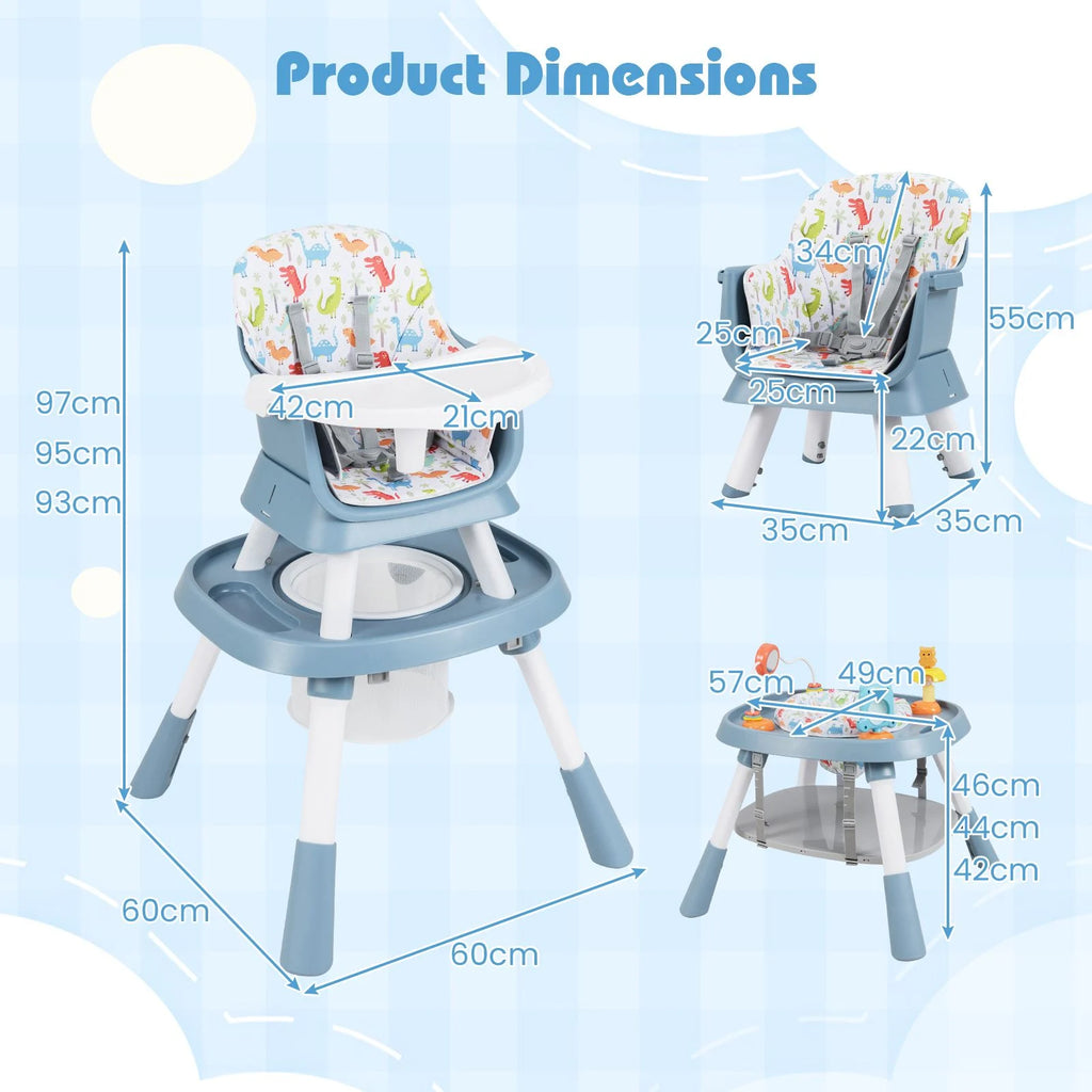 SEDOL 16-in-1 "Ultimate Explorer" High Chair & Activity Center — Convertible Sensory Station, Building Block Table, Booster Seat, and High Stool with 360° Rotating Seat – 6-36 Months