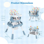 SEDOL 16-in-1 "Ultimate Explorer" High Chair & Activity Center — Convertible Sensory Station, Building Block Table, Booster Seat, and High Stool with 360° Rotating Seat – 6-36 Months