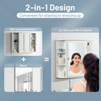 3-Tier Mirrored Wall Mounted Bathroom Cabinet