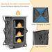 3-Tier Folding Camping Storage Cabinet with Side Pockets and Carry Bag