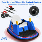 SEDOL Kids 6V Electric Bumper Car for Toddlers 360° Zero-Turn Waltz Car with Parental Remote Control Wall-Safe Rubber Bumper and Flashing LED Light Show