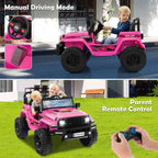 SEDOL 24V Double-Seater High-Power Kids Ride-On Truck with Parental Remote Control Dual High-Speed Motors LED Light Bars and 2-Hour Long-Play Battery – 35kg Capacity