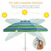 2m Patio Tilting Parasol with UPF 50+ UV Protection