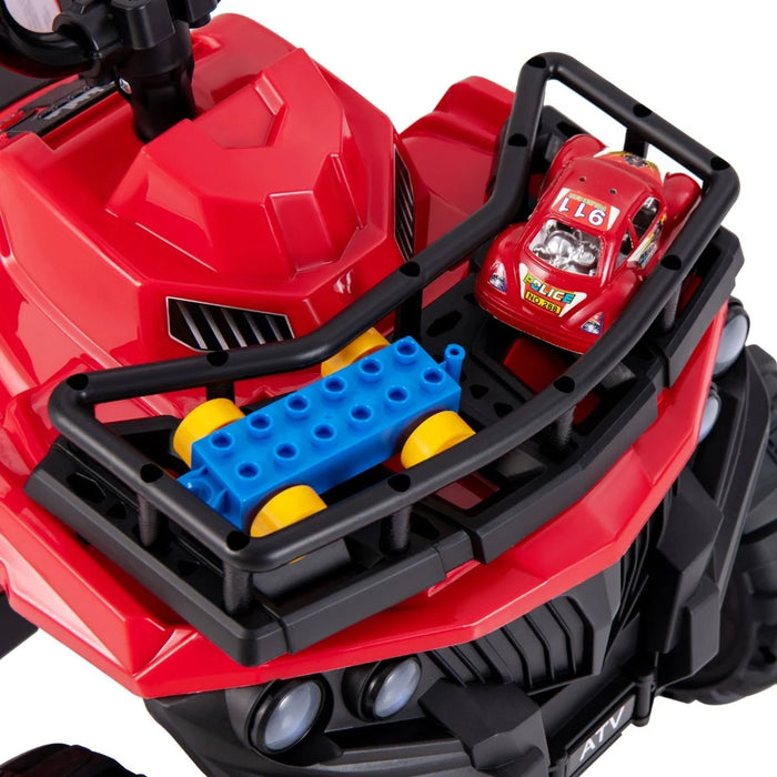 6V Kids Quad Ride-On – One-Button Start ATV with Tread Tires & MP3 Player