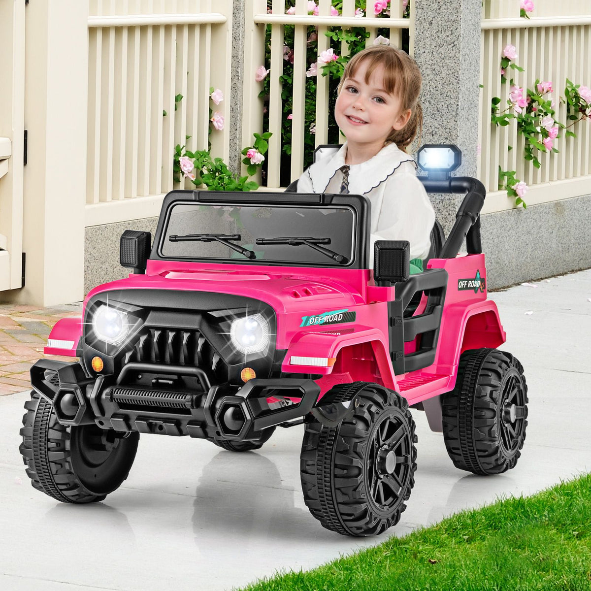 SEDOL 12V High-Performance Kids Ride-On Truck with Parental Remote Control Dual 35W Motors All-Terrain Traction and Wireless Bluetooth Music Player
