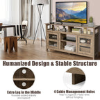 Living Room Console Table for Tvs with Wooden Fireplace and 2 Cabinets